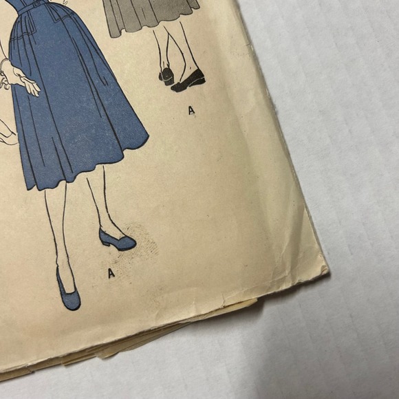 Butterick Vintage1940's? Pattern #4430 Teen Dress Size 14 HTF RARE - Picture 4 of 8